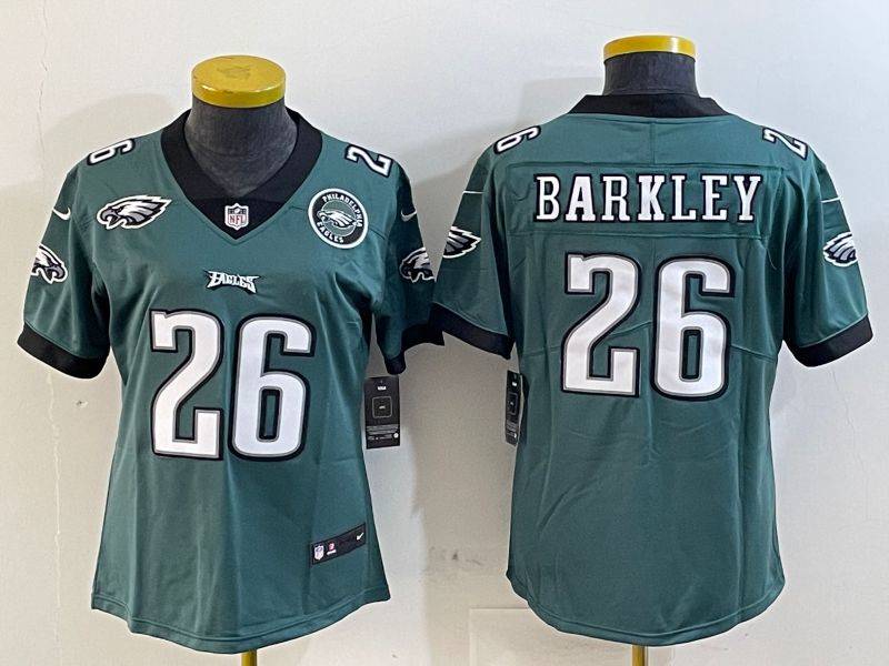 Youth Philadelphia Eagles #26 Barkley Green Second generation Nike 2025 Limited NFL Jersey style 5